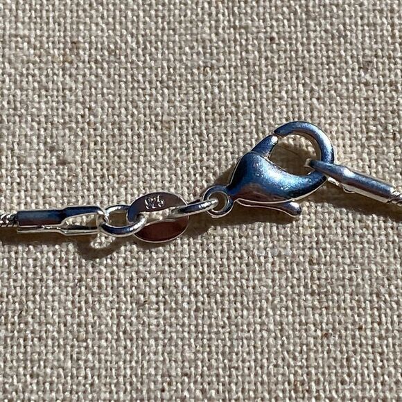 💛 925 Abstract Pink Swarovski Crystal Necklace - Picture 5 of 5